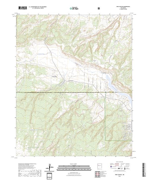 Pine Canyon topographic map thumbnail