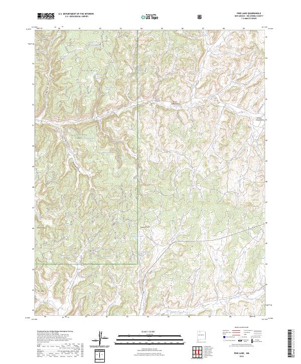 Pine Lake topographic map thumbnail