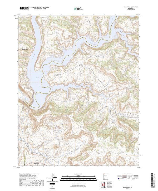 Navajo Dam topographic map thumbnail