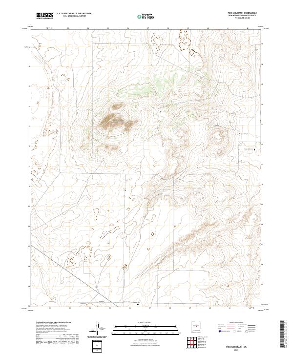 Pino Mountain topographic map thumbnail
