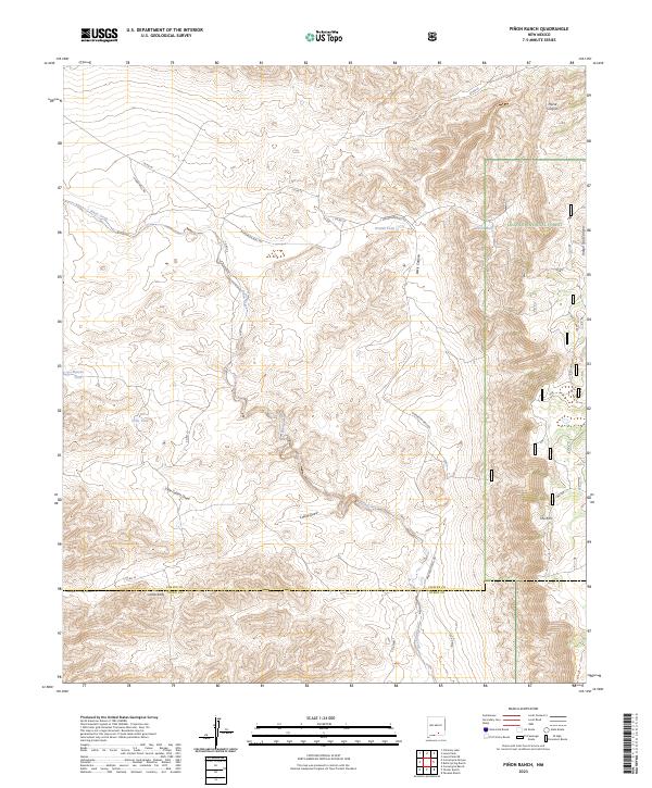 Pinon Ranch topographic map thumbnail