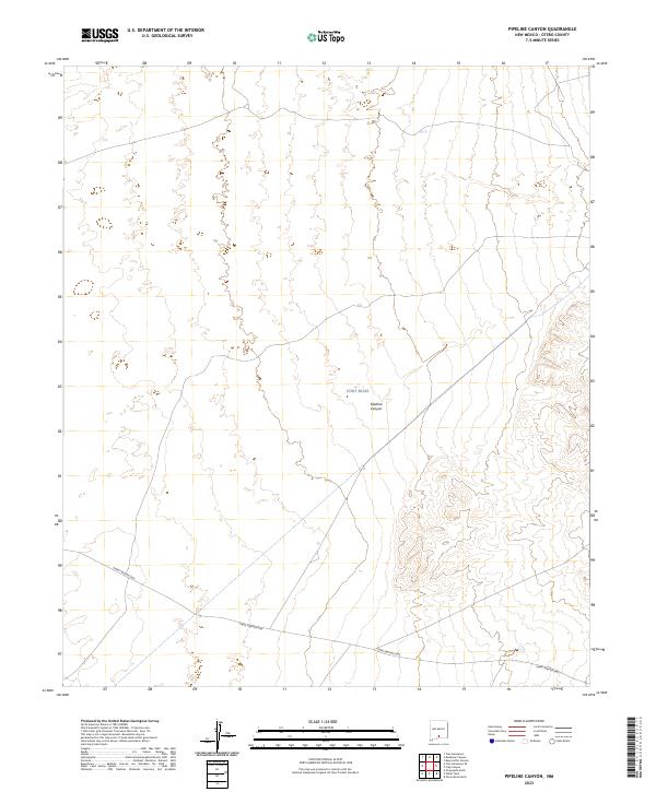 Pipeline Canyon topographic map thumbnail