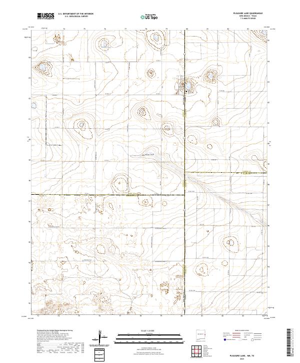 Pleasure Lake topographic map thumbnail