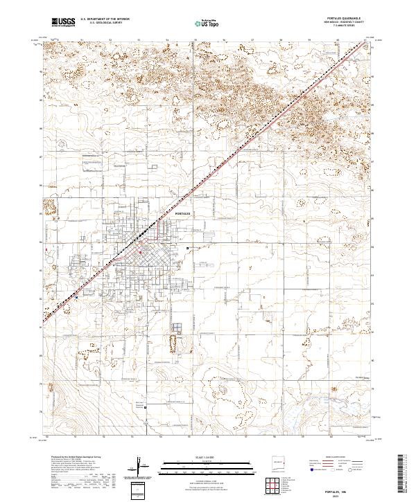 Portales 2023 topographic map thumbnail