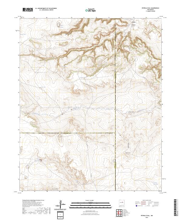 Potrillo Hill 2023 topographic map thumbnail