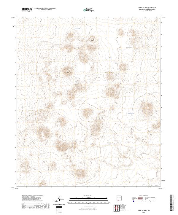 Potrillo Peak 2023 topographic map thumbnail