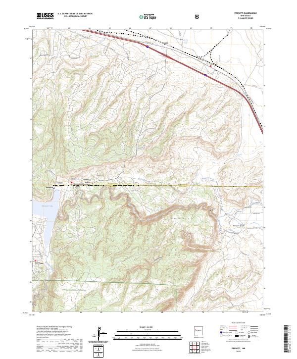 Prewitt 2023 topographic map thumbnail