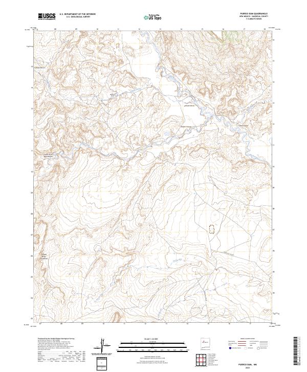 Puerco Dam topographic map thumbnail
