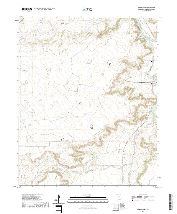 Puerto Creek topographic map thumbnail