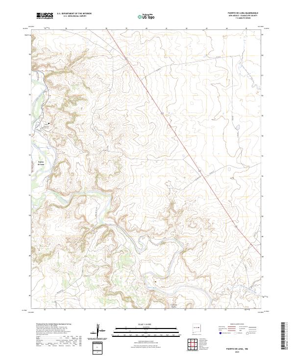Puerto De Luna topographic map thumbnail