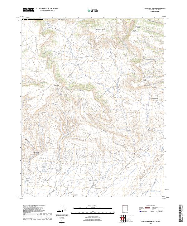 Purgatory Canyon topographic map thumbnail