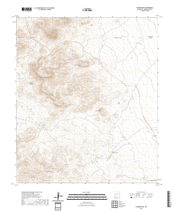 Pyramid Peak 2023 topographic map thumbnail