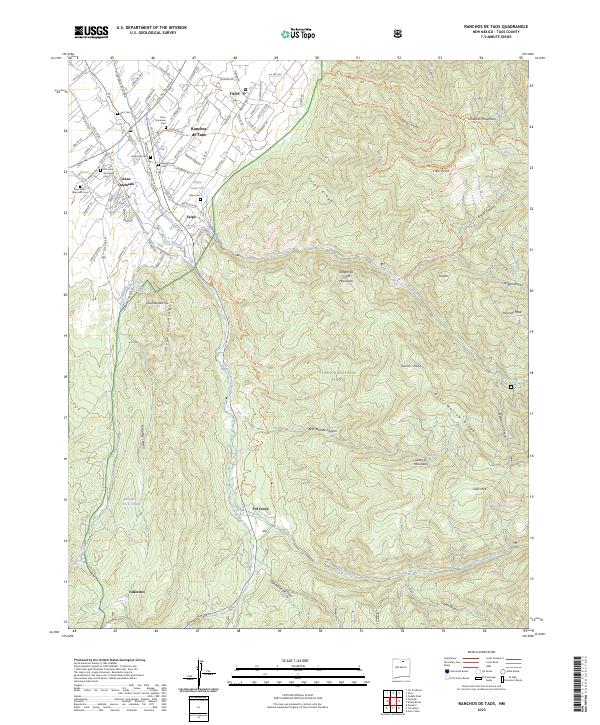 Ranchos De Taos topographic map thumbnail