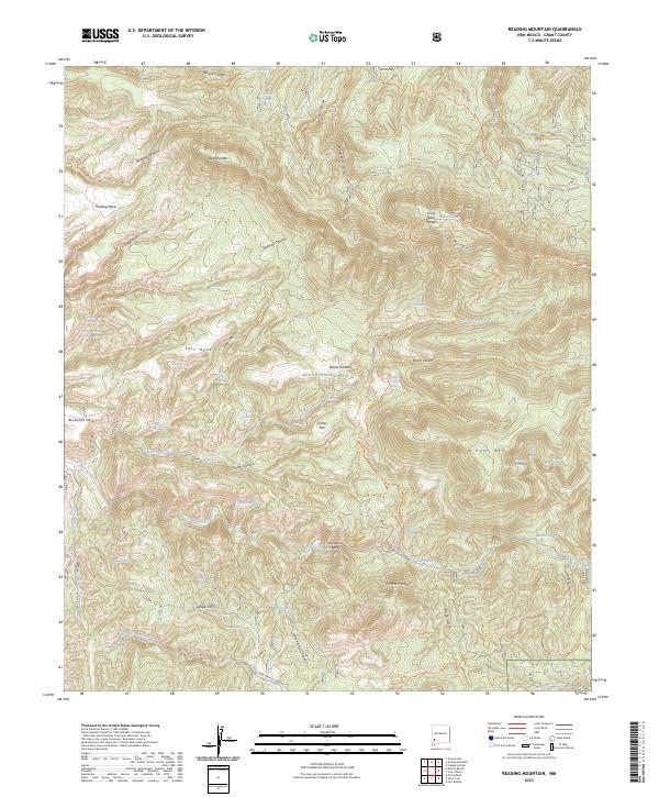 Reading Mountain 2023 topographic map thumbnail