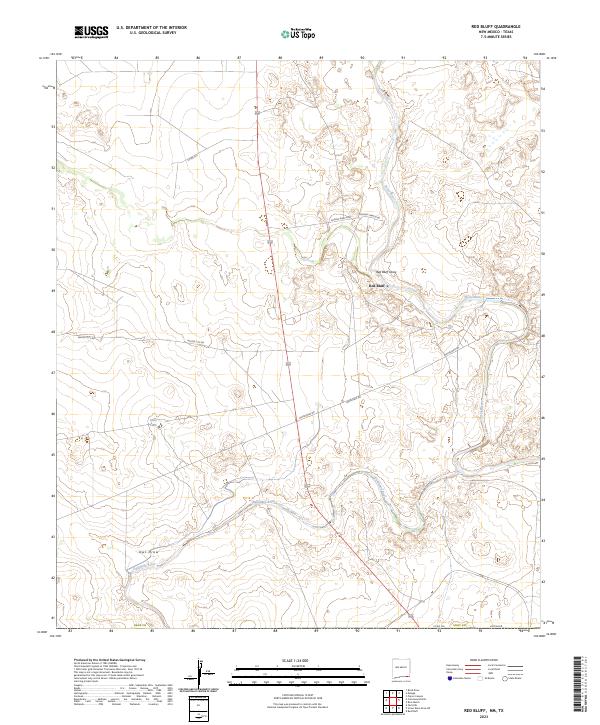Red Bluff 2023 topographic map thumbnail