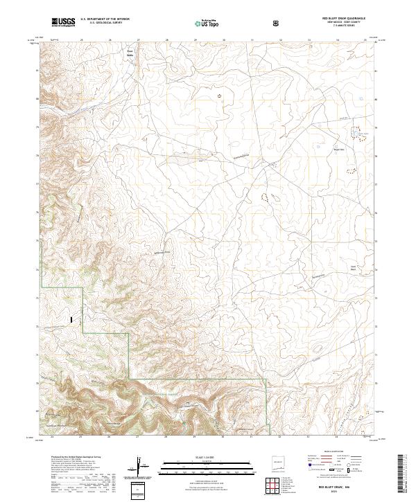 Red Bluff Draw 2023 topographic map thumbnail