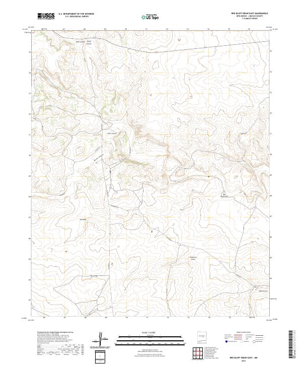 Red Bluff Draw East topographic map thumbnail