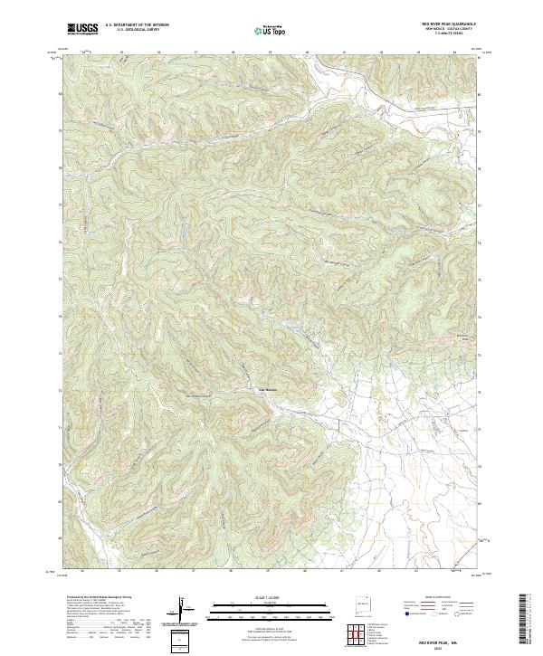 Red River Peak 2023 topographic map thumbnail