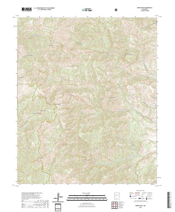 Reeds Peak topographic map thumbnail