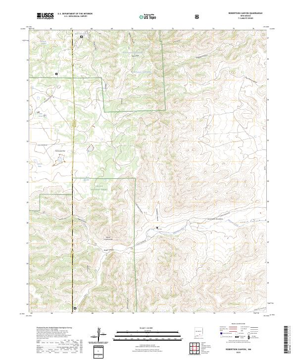 Robertson Canyon topographic map thumbnail