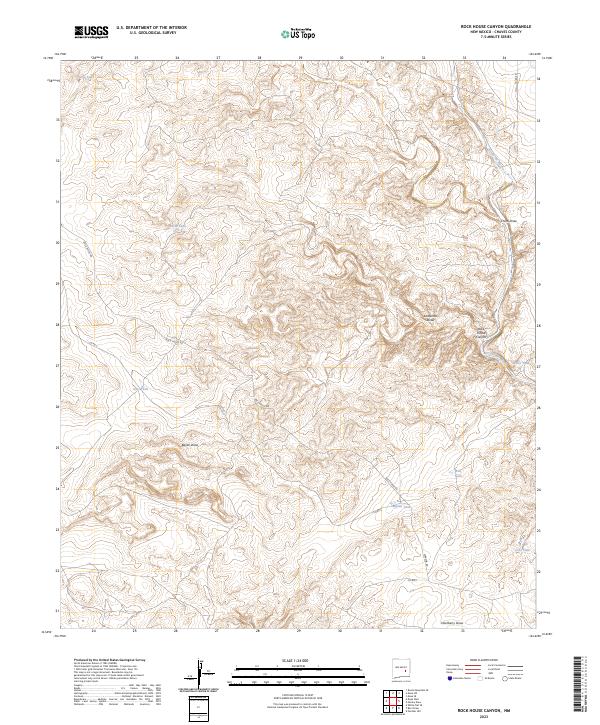 Rock House Canyon topographic map thumbnail