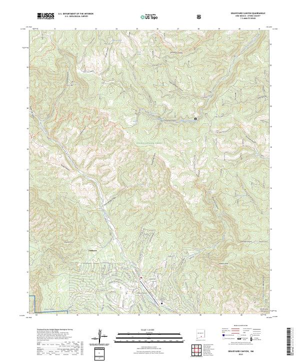 Graveyard Canyon topographic map thumbnail