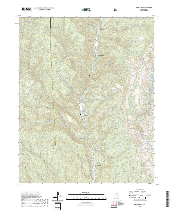 Rosilla Peak topographic map thumbnail