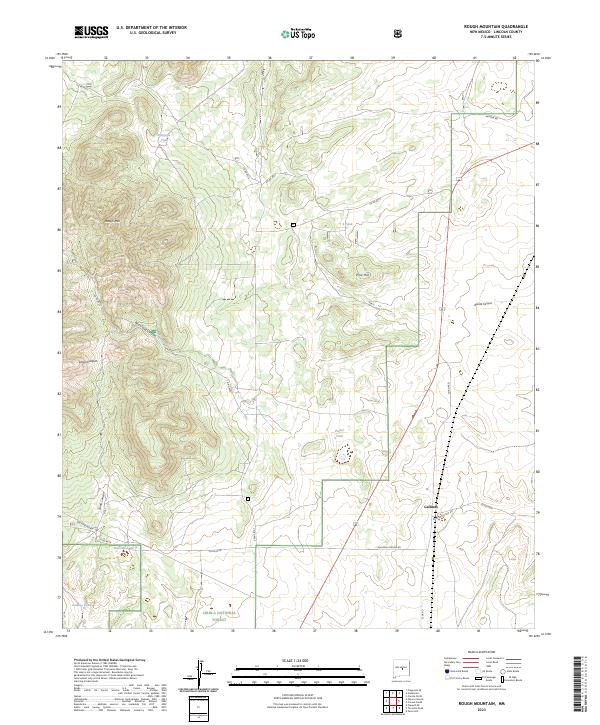 Rough Mountain 2023 topographic map thumbnail