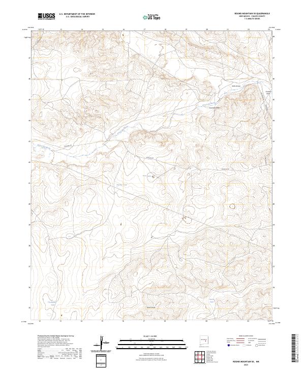 Round Mountain SE 2023 topographic map thumbnail