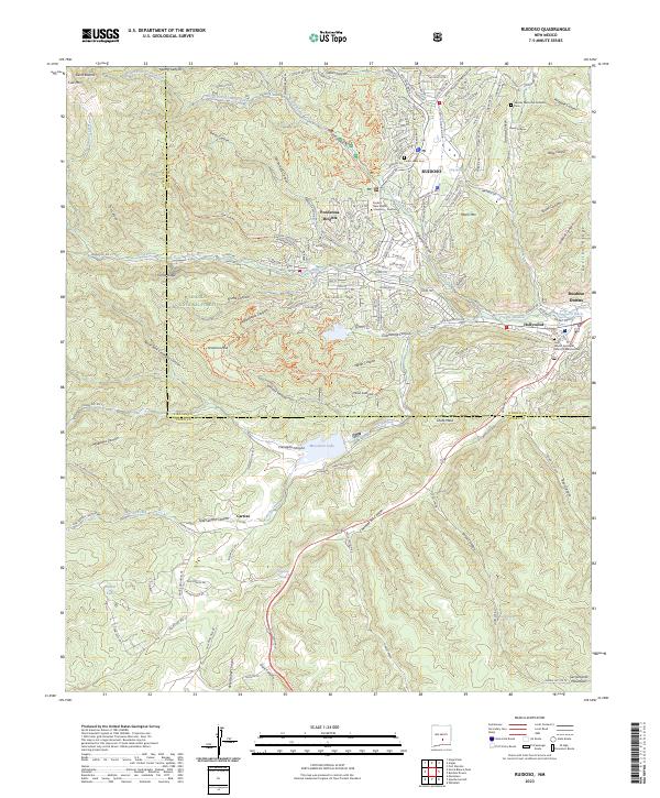 Ruidoso 2023 topographic map thumbnail