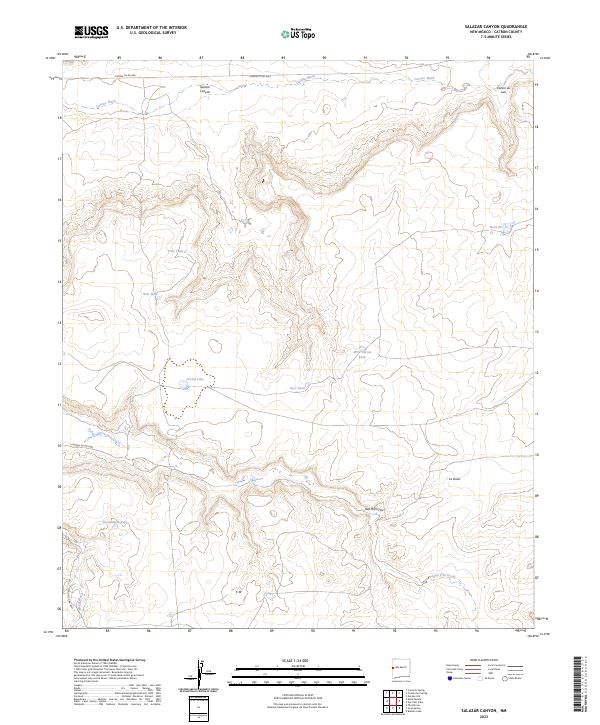 Salazar Canyon topographic map thumbnail