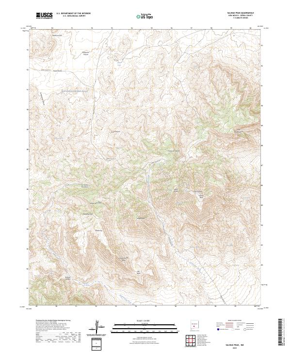Salinas Peak 2023 topographic map thumbnail