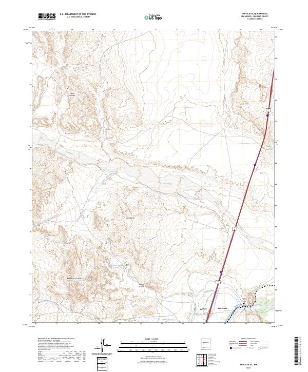 San Acacia topographic map thumbnail
