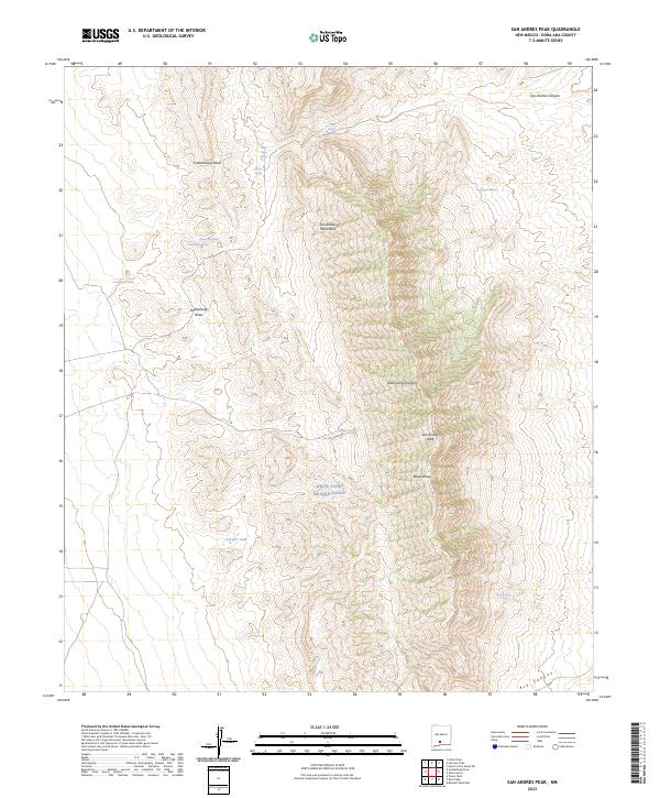 San Andres Peak topographic map thumbnail