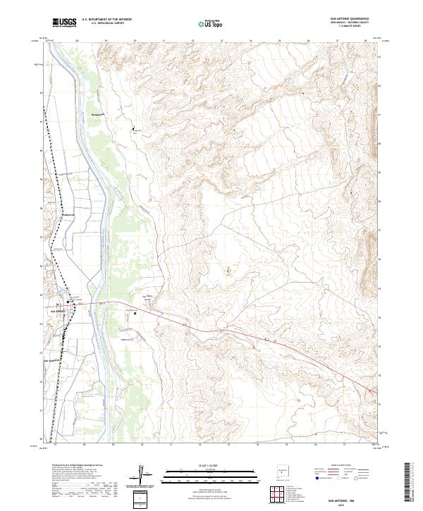 San Antonio 2023 topographic map thumbnail
