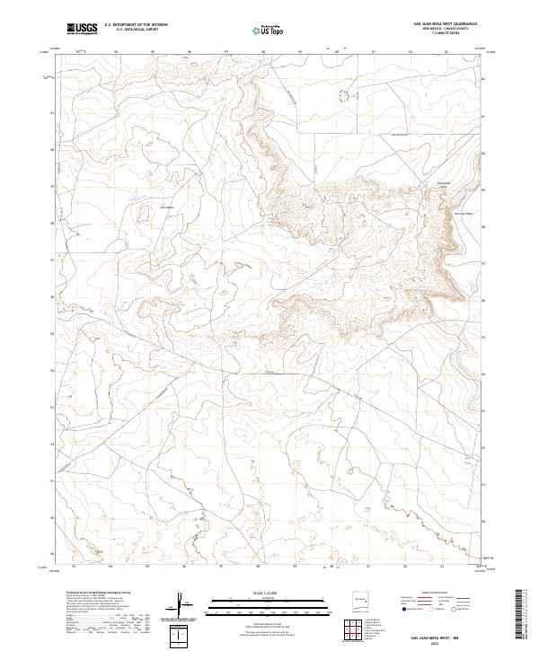 San Juan Mesa West topographic map thumbnail