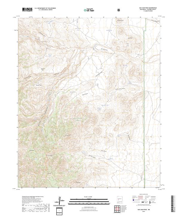 San Juan Peak topographic map thumbnail