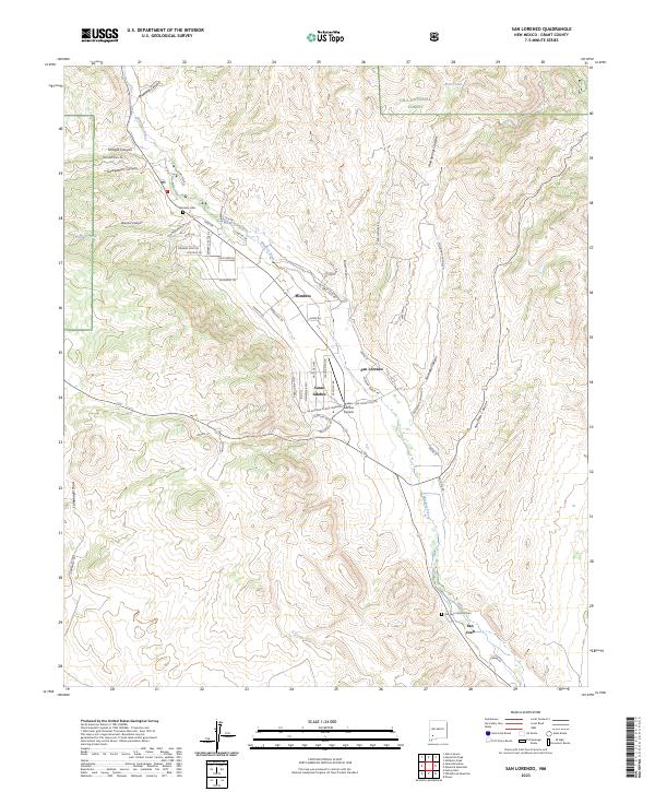 San Lorenzo topographic map thumbnail