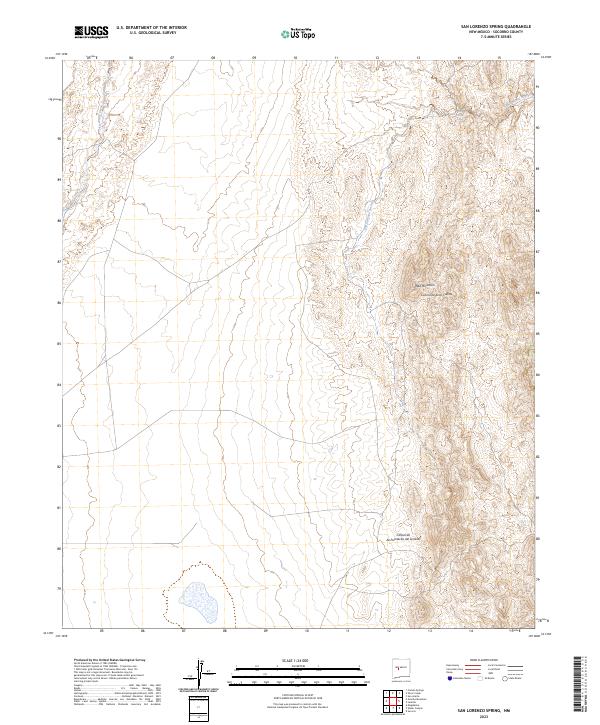San Lorenzo Spring topographic map thumbnail