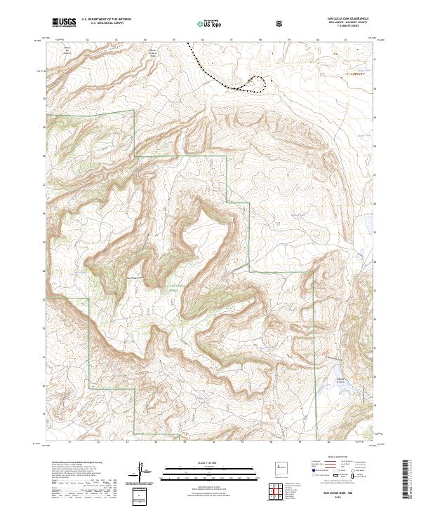 San Lucas Dam topographic map thumbnail