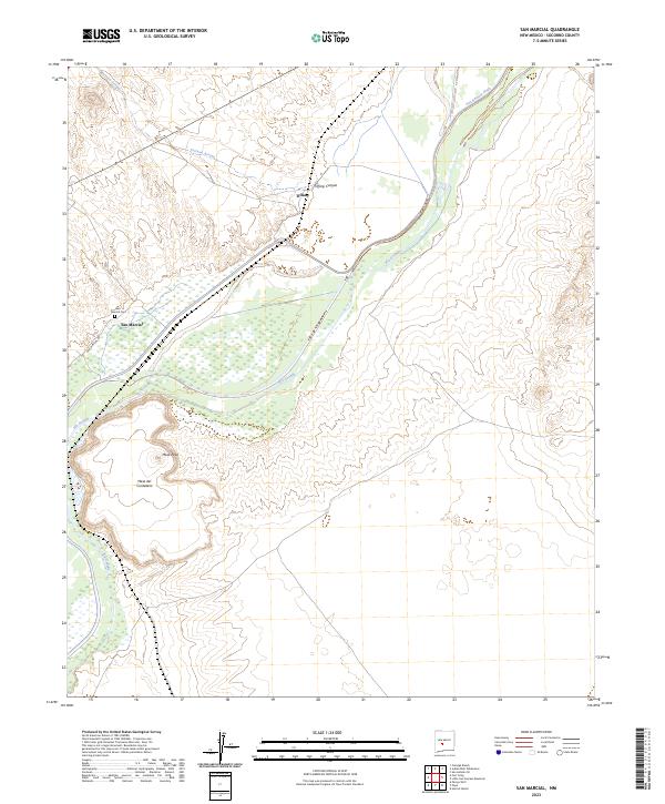 San Marcial topographic map thumbnail