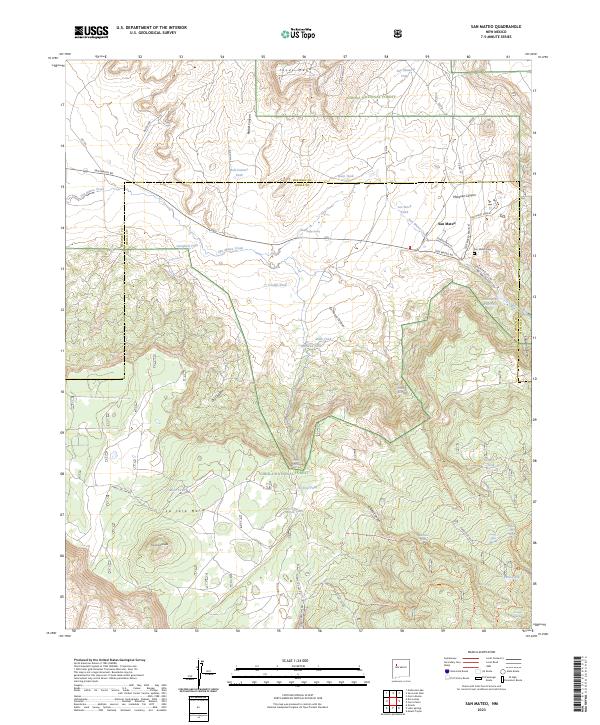 San Mateo 2023 topographic map thumbnail