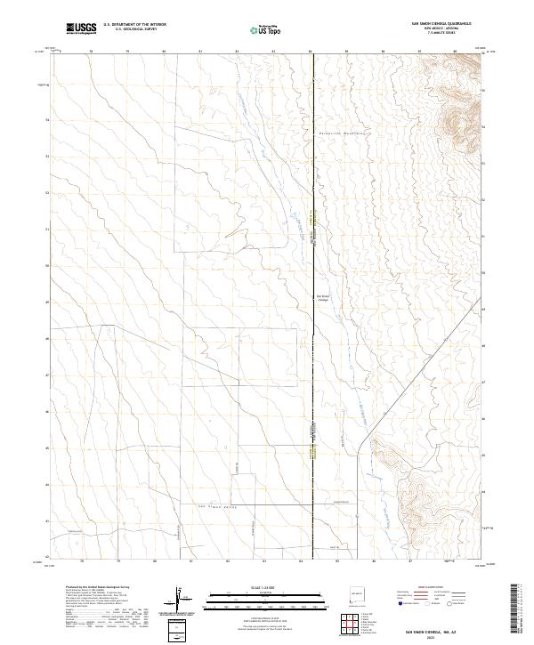 San Simon Cienega topographic map thumbnail