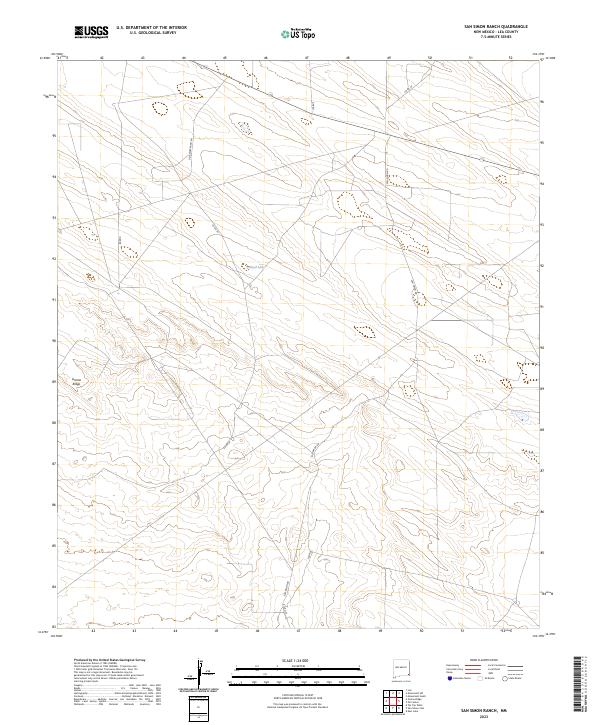 San Simon Ranch 2023 topographic map thumbnail