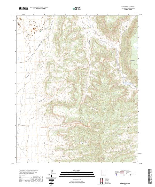 Sand Canyon 2023 topographic map thumbnail