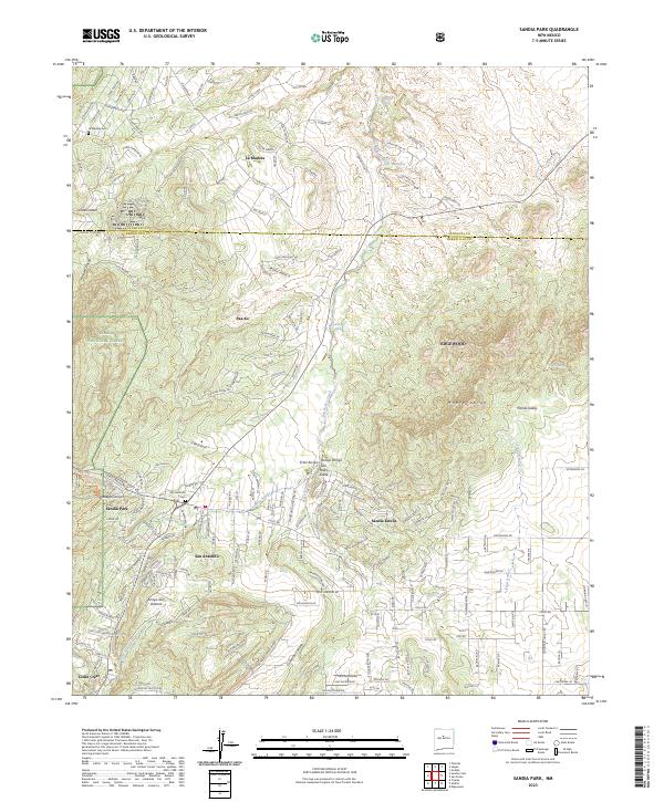 Sandia Park topographic map thumbnail