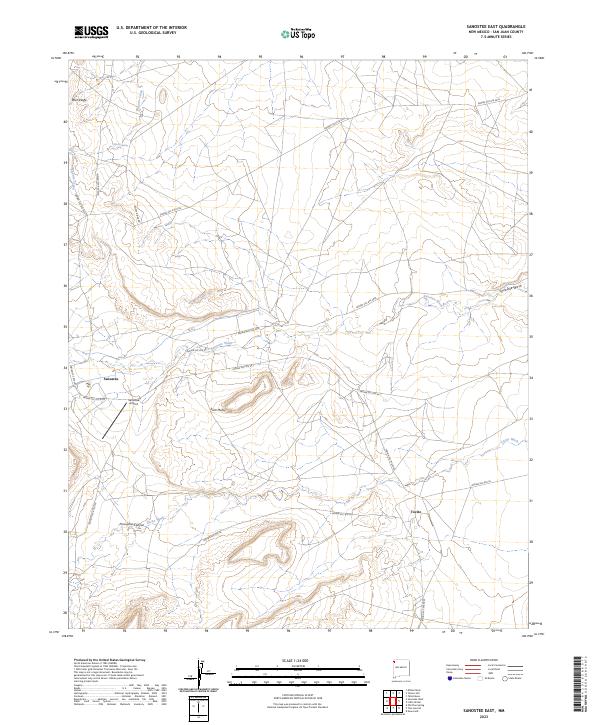 Sanostee East topographic map thumbnail