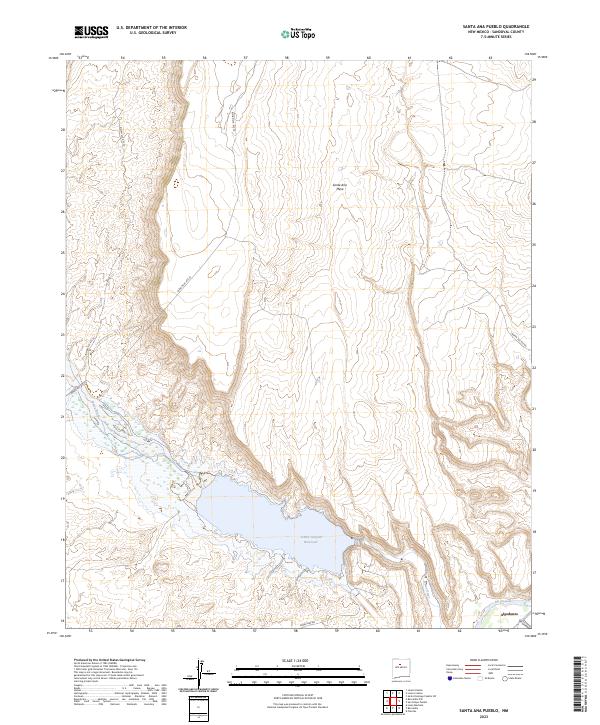 Santa Ana Pueblo topographic map thumbnail