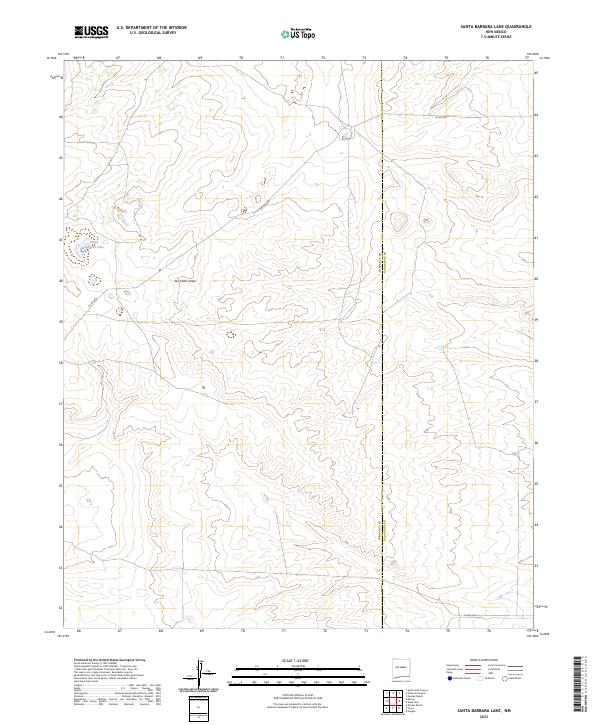 Santa Barbara Lake topographic map thumbnail