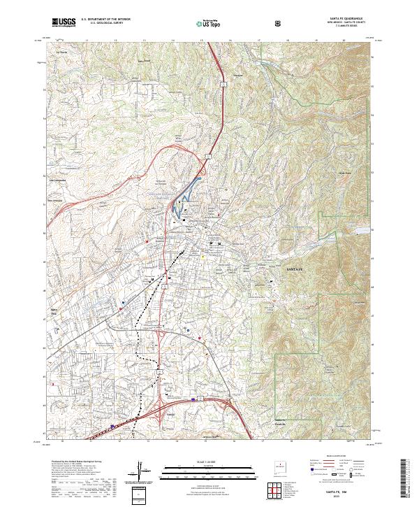 Santa Fe 2023 topographic map thumbnail